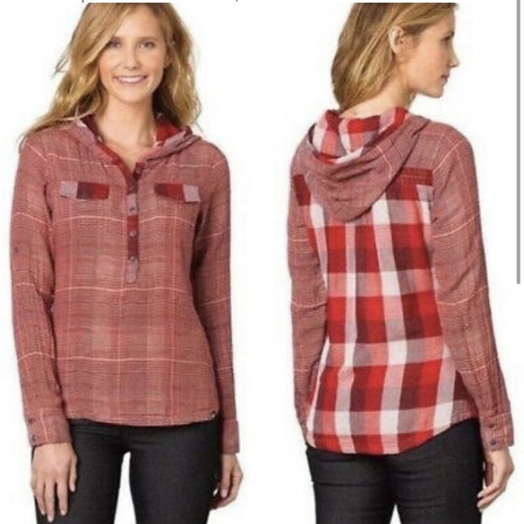 Prana Tops - Womens hooded flannel prana